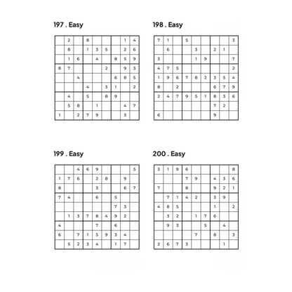 Grid of 4 Easy Sudoku Puzzles