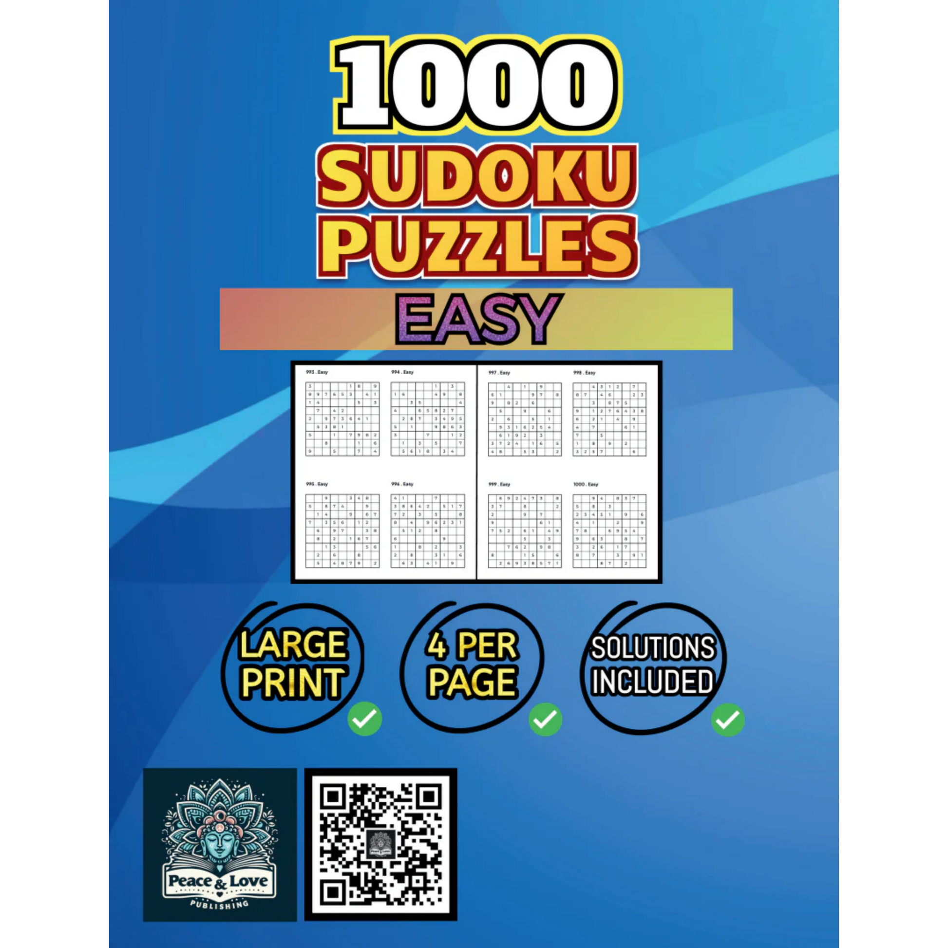 Back Cover of 1000 Easy Sudoku Puzzles