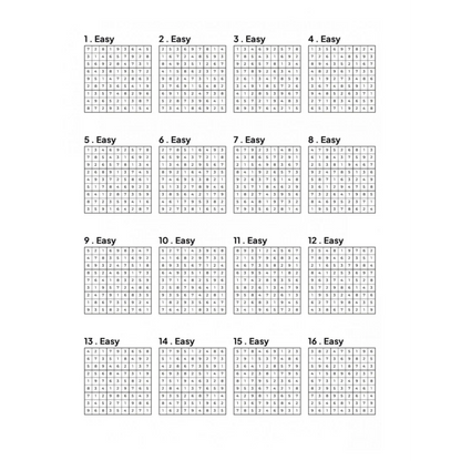 Grid of 16 Sudoku Solutions