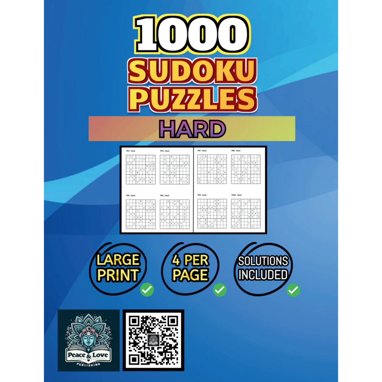 Back Cover of 1000 Hard Sudoku Puzzles