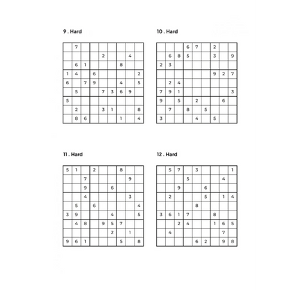 Grid of 4 Hard Sudoku Puzzles