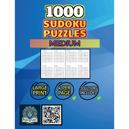 Back Cover of 1000 Medium Sudoku Puzzles