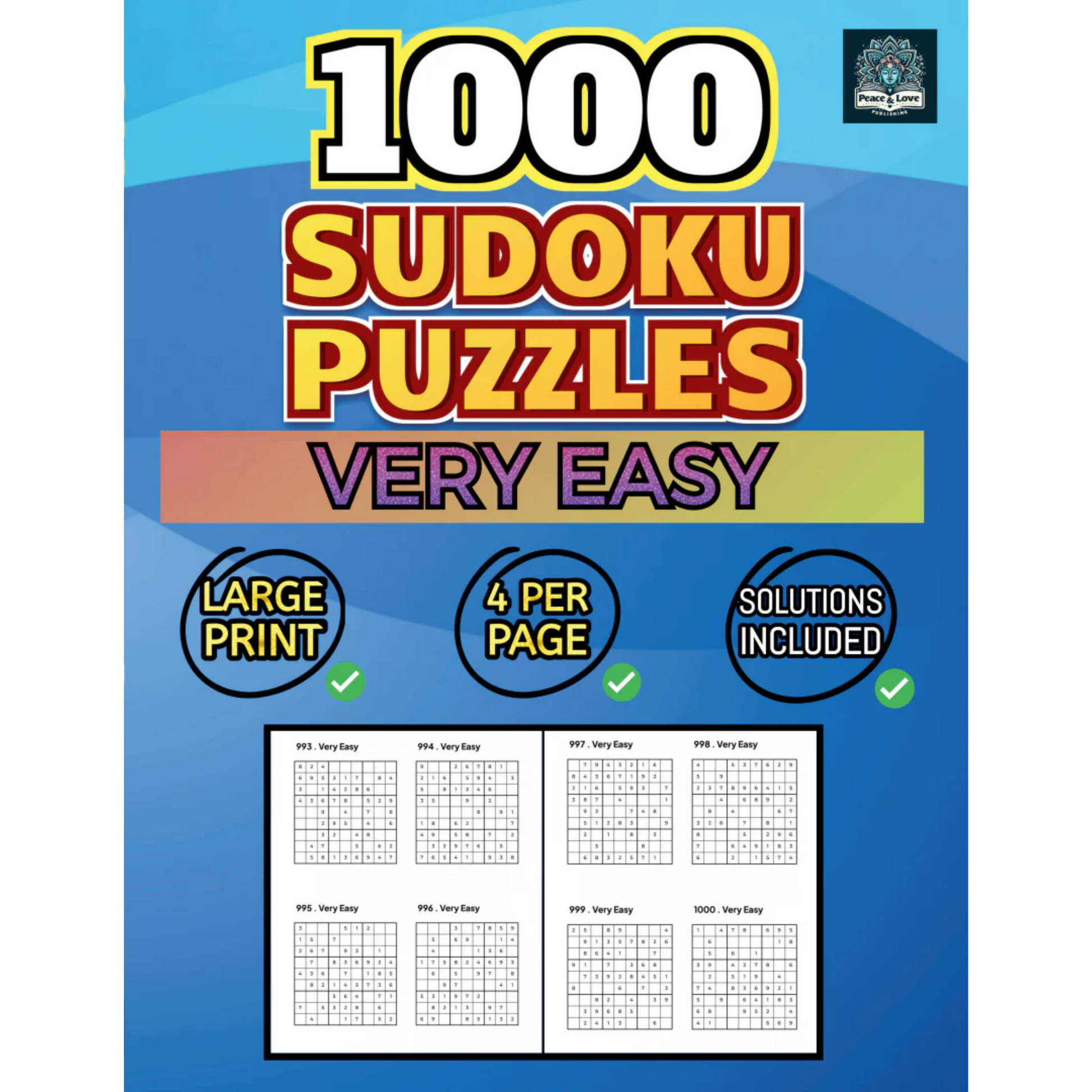 Front Cover of 1000 Very Easy Sudoku Puzzles