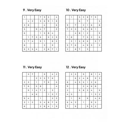 Grid of 4 Very Sudoku Puzzles
