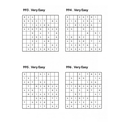 Grid of 4 Very Sudoku Puzzles