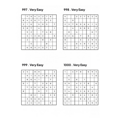 Grid of 4 Very Sudoku Puzzles
