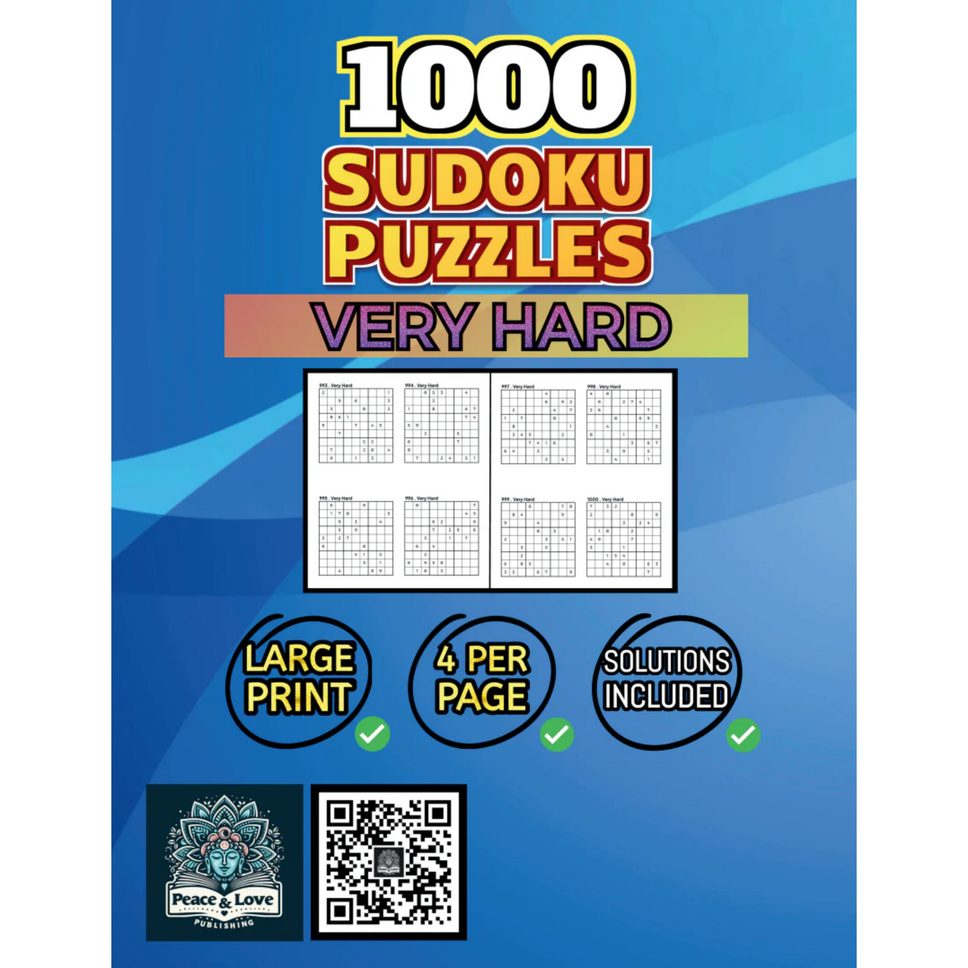 Back Cover of 1000 Very Hard Sudoku Puzzles