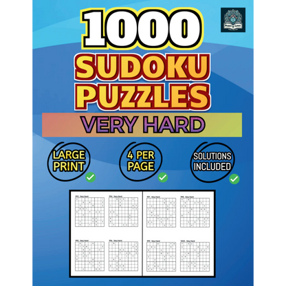 Front Cover of 1000 Very Hard Sudoku Puzzles
