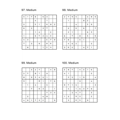 Grid of 4 Medium Sudoku Puzzles