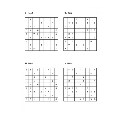 4 Hard Sudoku Puzzles