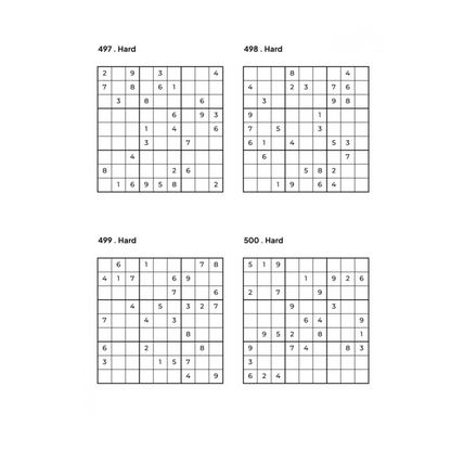 4 Hard Sudoku Puzzles