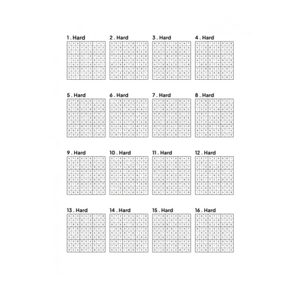 Grid of 16 Sudoku Solutions
