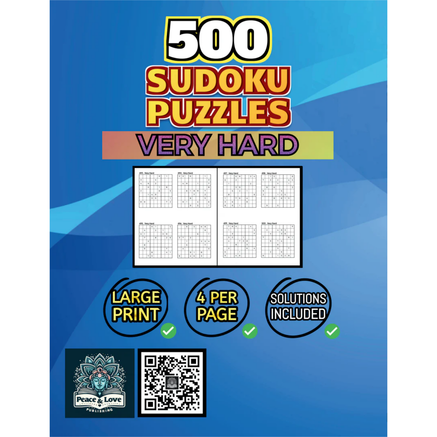 Back cover of 500 Sudoku Puzzles Very Hard