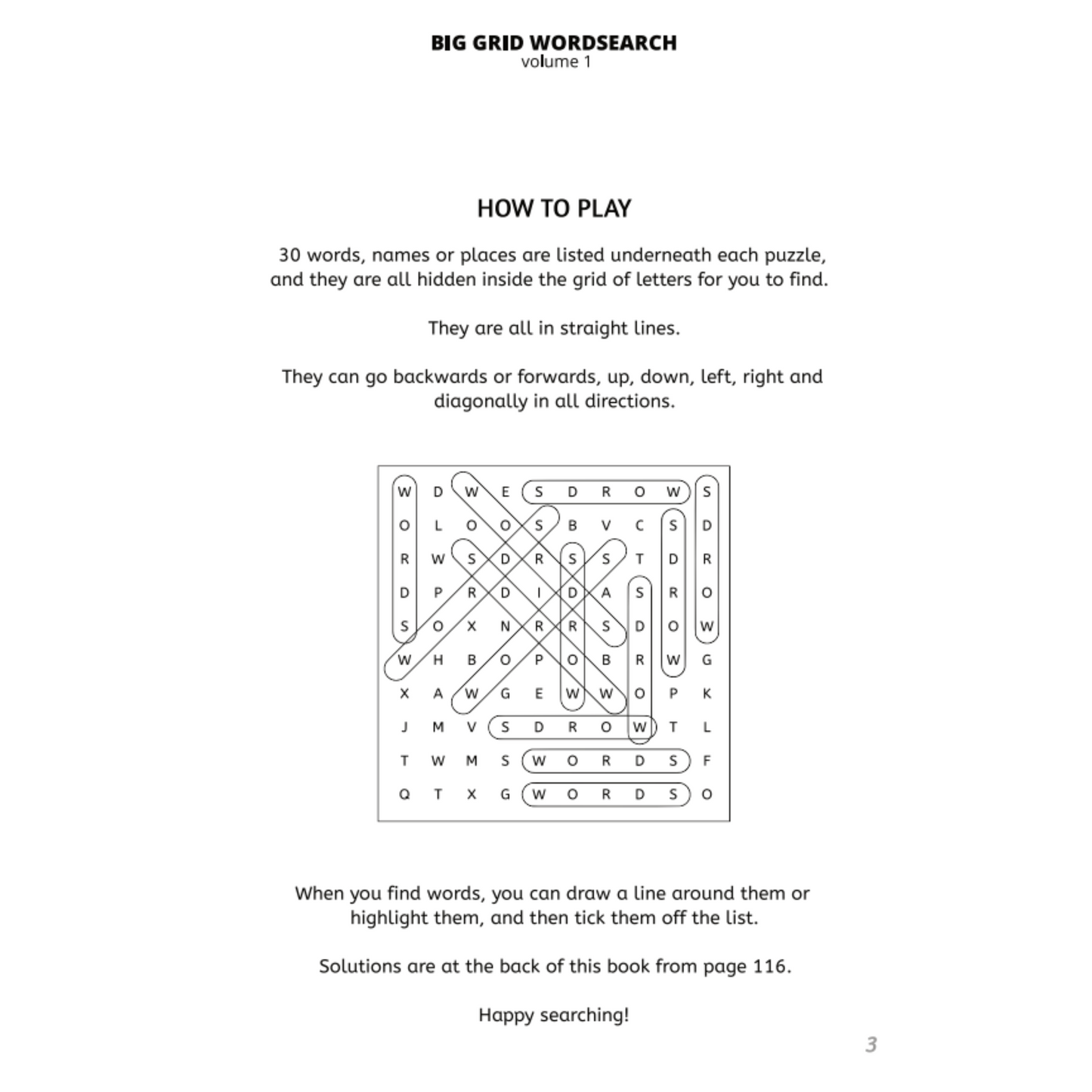BIG GRID Word Search - 111 HUGE Themed Puzzles - Massive 30x30 Grid - Solutions Included