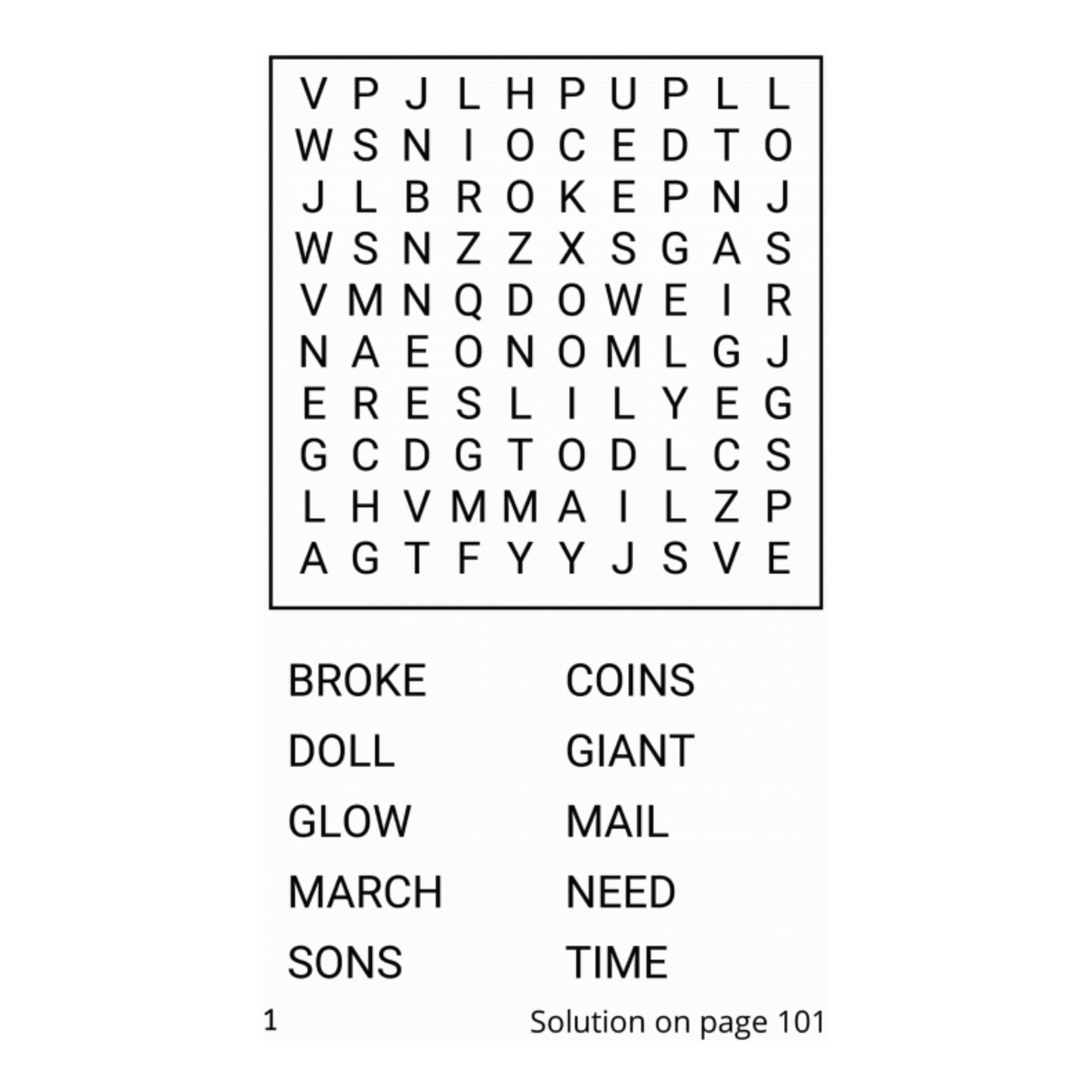 Dementia Puzzle Books - Easy Word Search - Suitable For Seniors: Large Print - 1 Per Page - Solutions Included - Travel Size 5 x 8