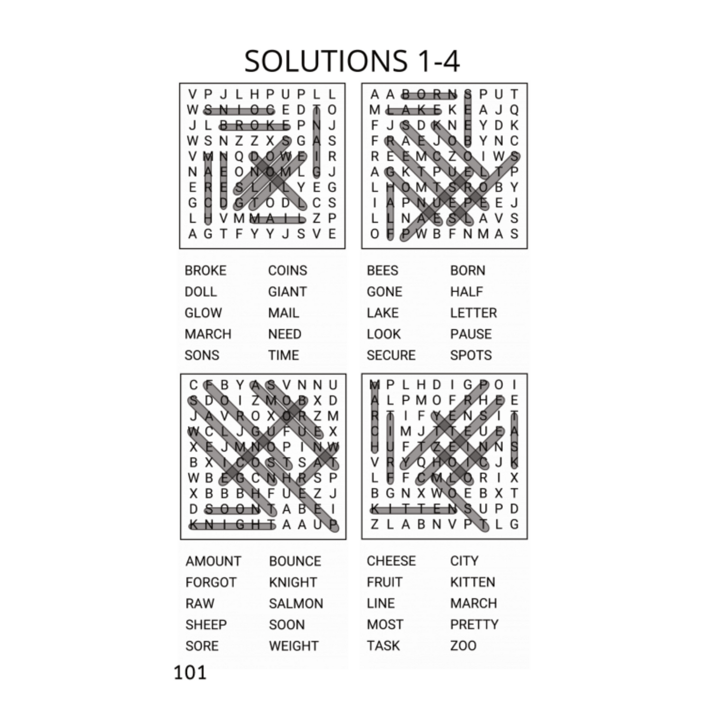 Dementia Puzzle Books - Easy Word Search - Suitable For Seniors: Large Print - 1 Per Page - Solutions Included - Travel Size 5 x 8
