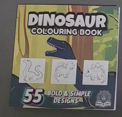 Dinosaur Colouring Book - 55 Bold and Simple Designs for Young Kids