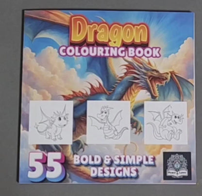 Dragon Colouring Book - 55 Bold and Simple Designs for Young Kids