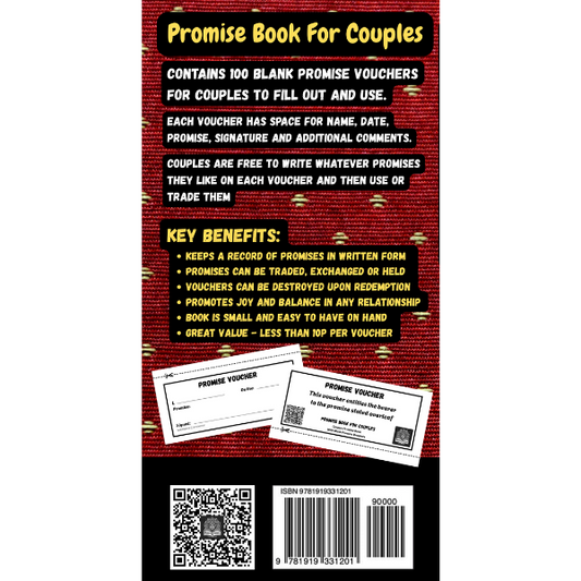 Promise Book For Couples - Couples Promise Book With 100 Blank Promise Vouchers